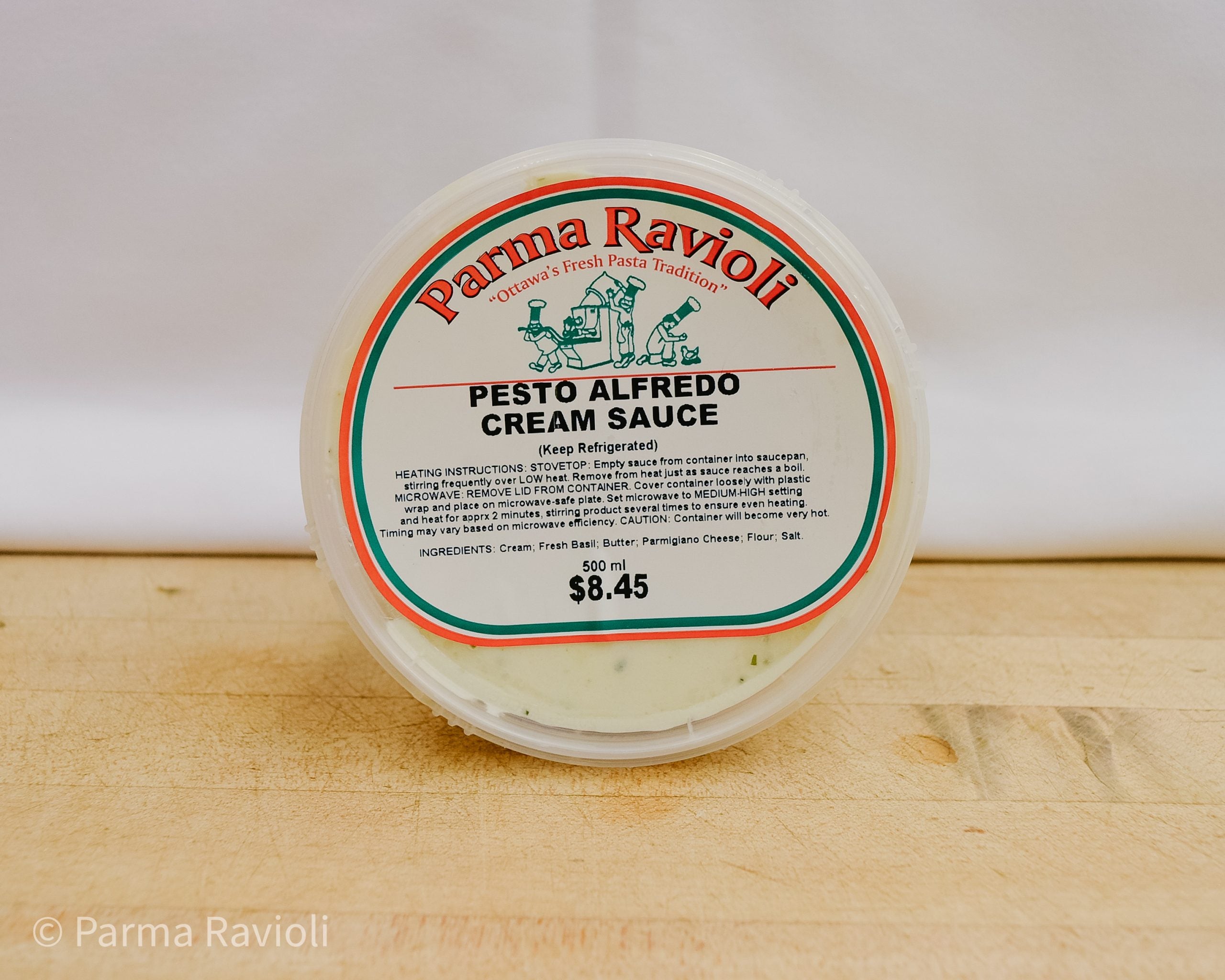 Pesto Alfredo Cream Sauce Parma Ravioli